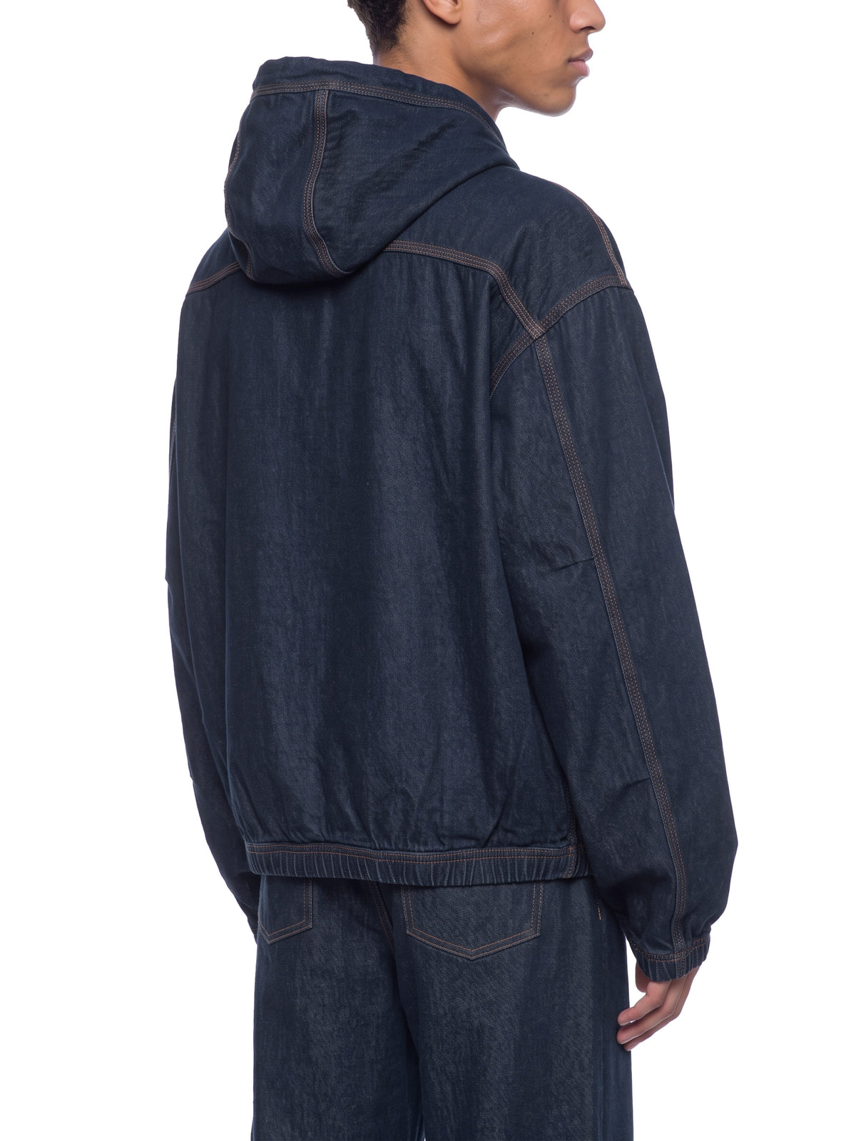Men's Boxy Digital Wash Hooded Denim