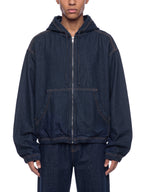 Men's Boxy Digital Wash Hooded Denim
