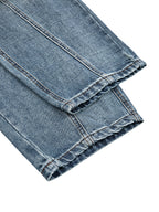 Unisex Vintage Wash Barrel Leg Digital Denim