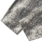 Men's Snake Print & Splatter Barrel Leg Pants
