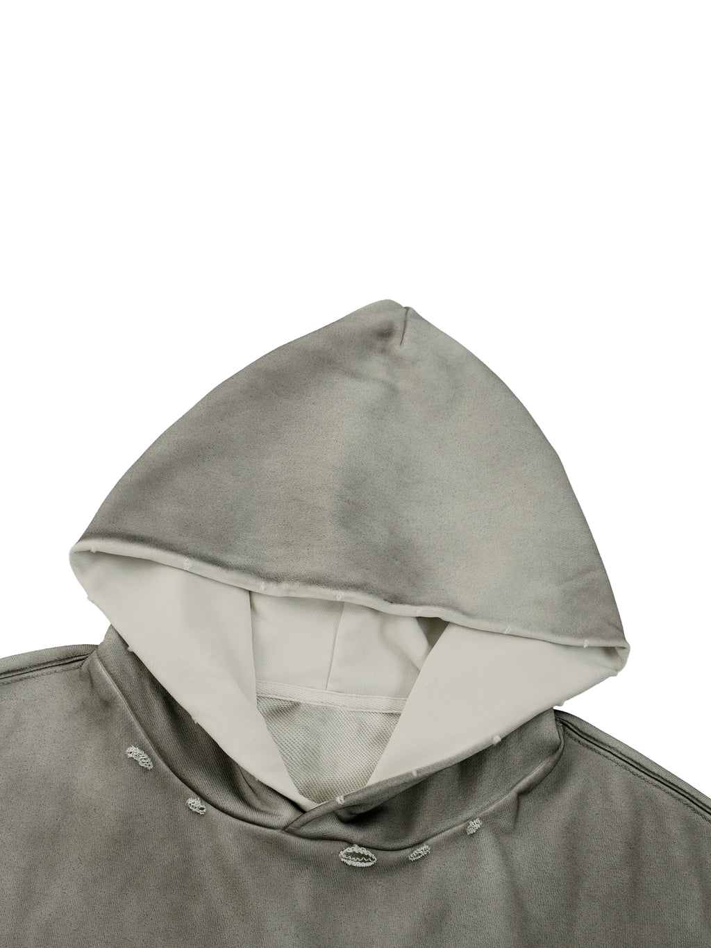 Unisex Artificially Embroidered Sunfade Distressed Hoodie