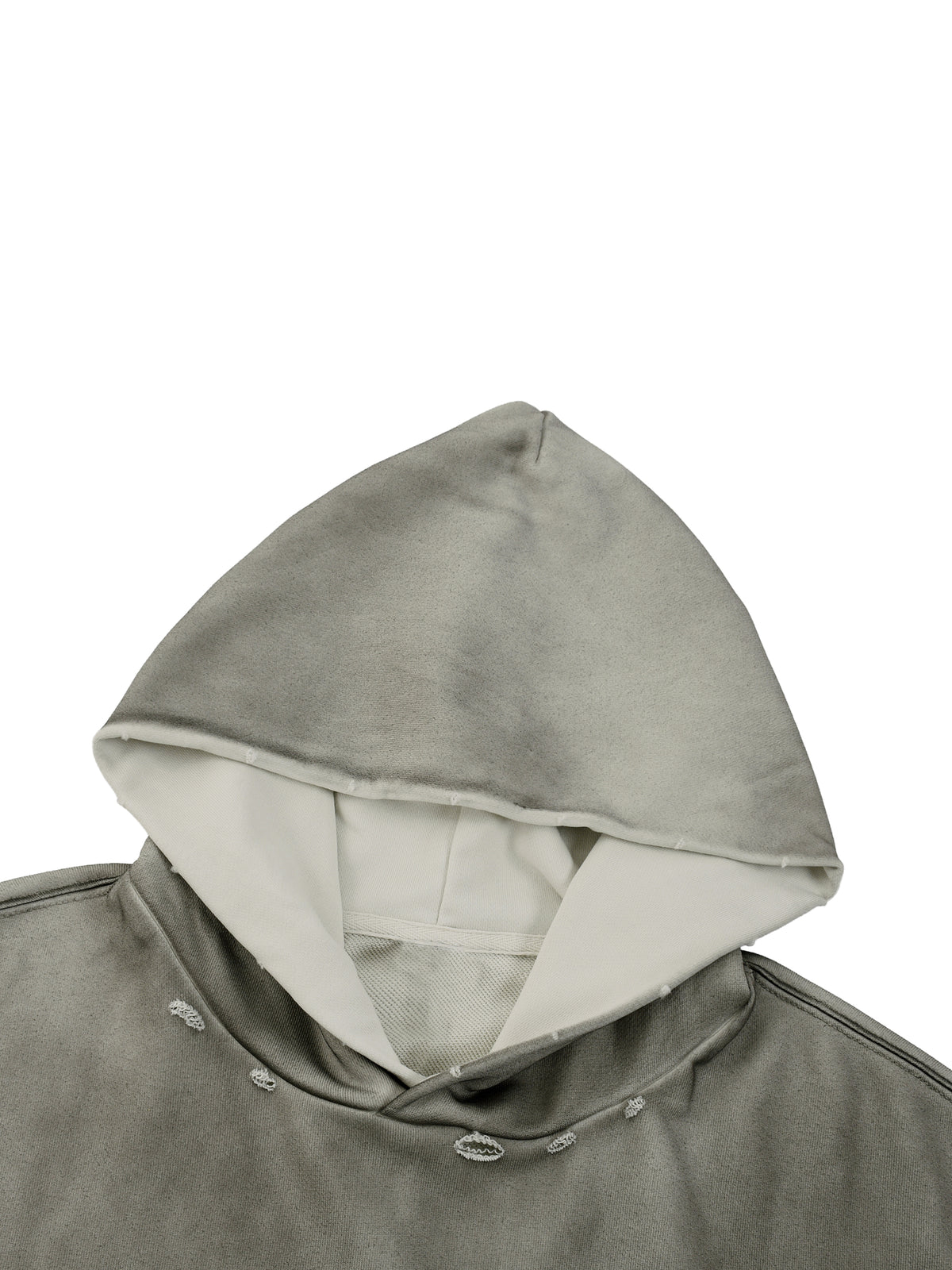 Unisex Artificially Embroidered Sunfade Distressed Hoodie