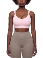 Women's Artificial Athletics Lycra Cropped Yoga Sport Bra