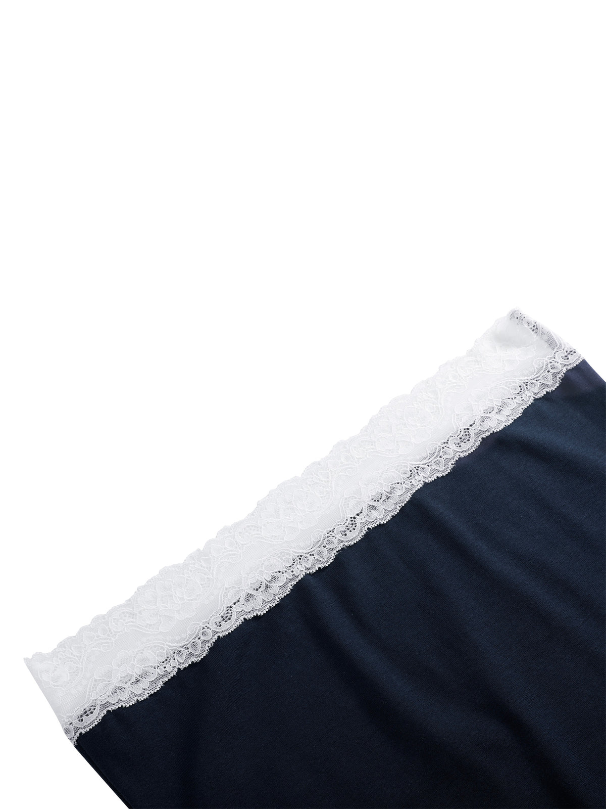 Women's Cropped Paneled Tube Top Diamonds and Lace