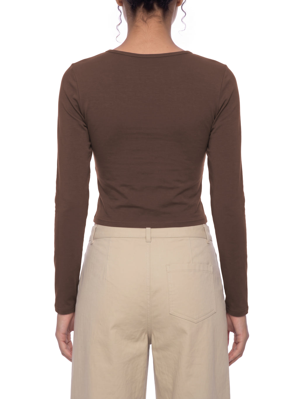 T-shirt à manches longues pour femme, ajouré, motif numérique sablier
