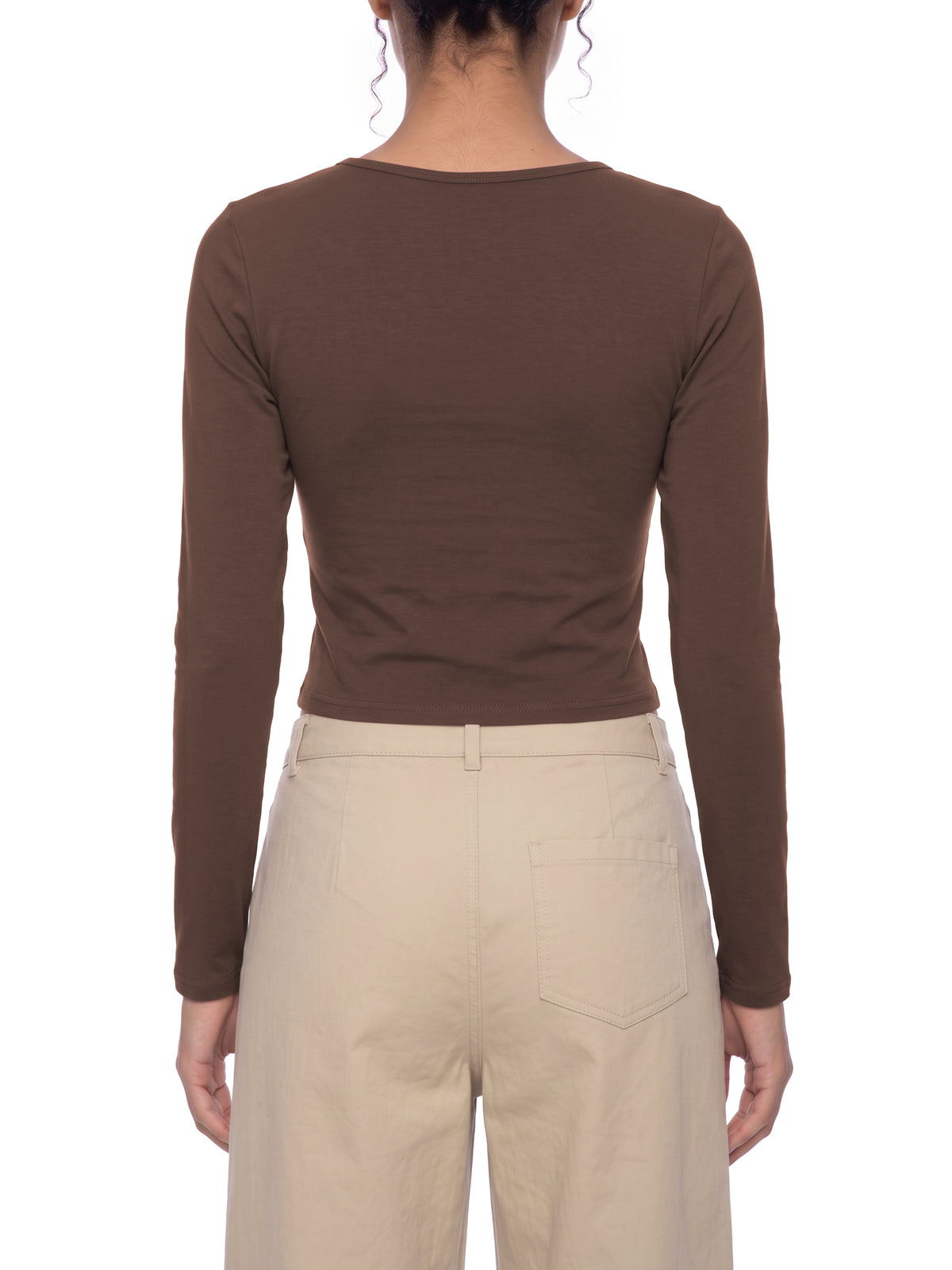 T-shirt à manches longues pour femme, ajouré, motif numérique sablier