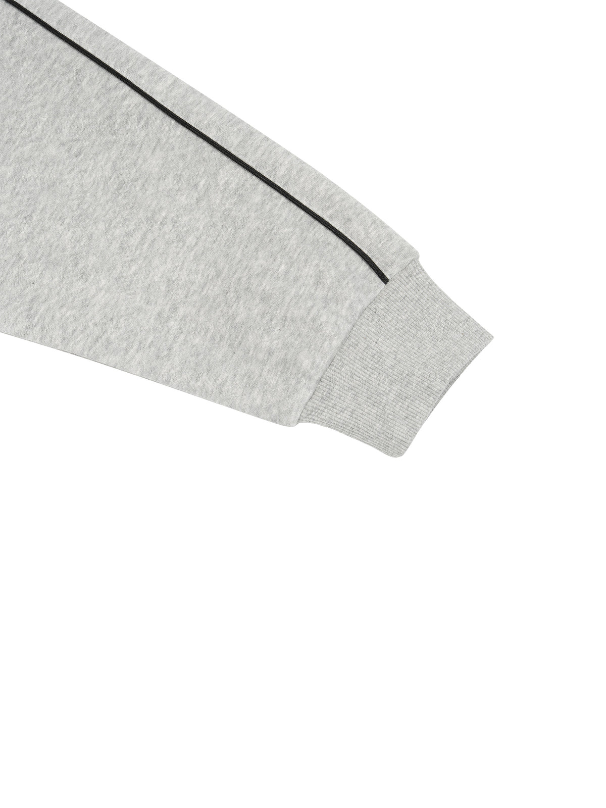 Unisex Boxy Fleece Piping Full Zip Hoodie