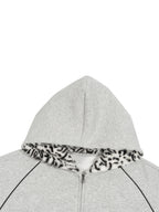 Unisex Boxy Fleece Piping Full Zip Hoodie