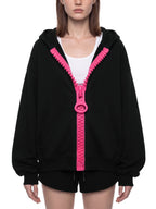 Unisex Oversized Chunky-Zip Boxy Hoodie