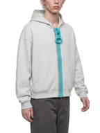 Unisex Oversized Chunky-Zip Boxy Hoodie