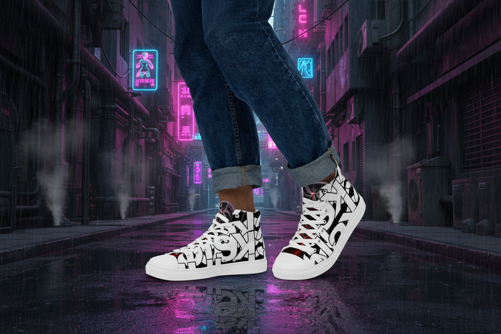 Men’s high top canvas shoes