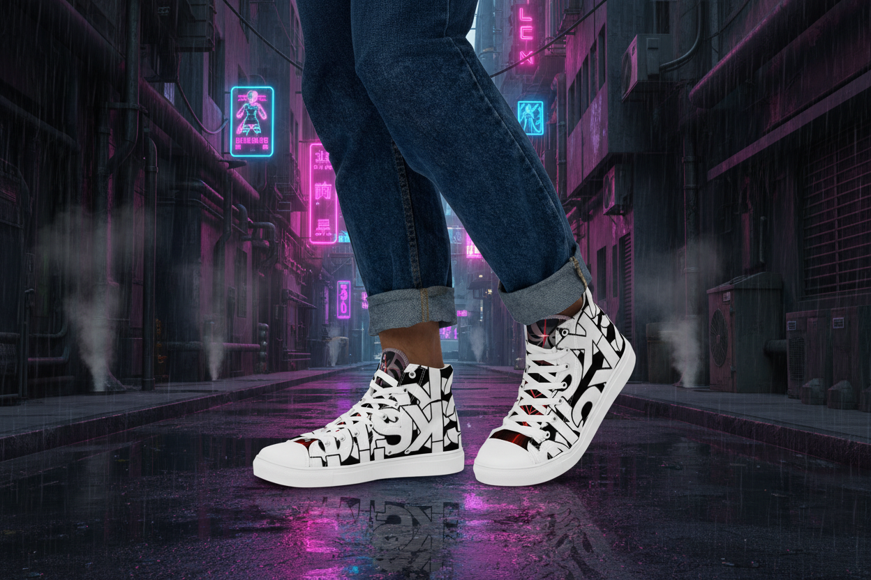Men’s high top canvas shoes