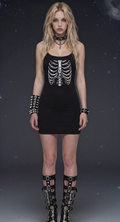 Women's Digital Bones X-Ray Sleeveless Dress
