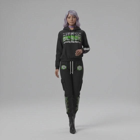 Side Stripe Drop-Shoulder Hoodie