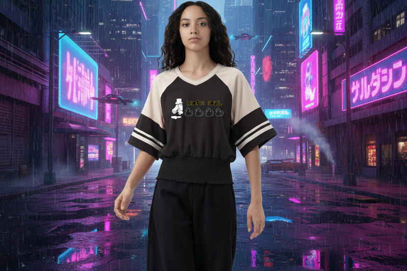 Women's Color Block Ruched T-Shirt