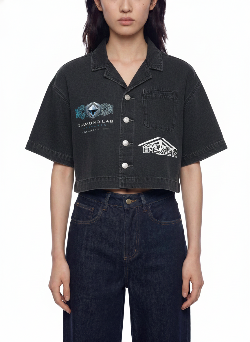 Women's Vintage Diamond Labs Research Cropped Shirt