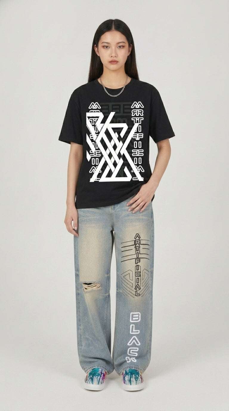 Abstract A.B. Cotton T-Shirt