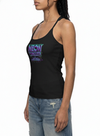 Neon Shadows Slim Fit Ribbed Racerback Tank Top