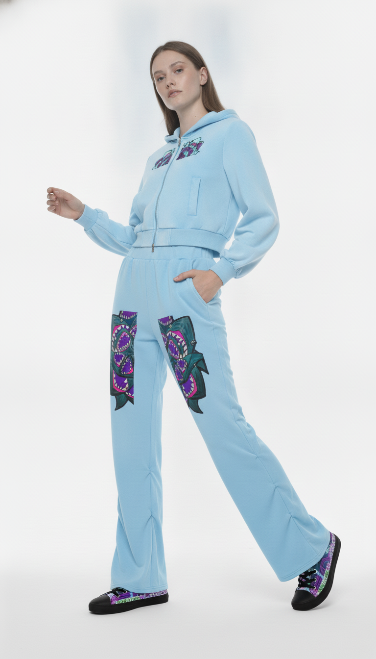 Women’s Vintage Wash Full Zip Sharkollidescope Hoodie
