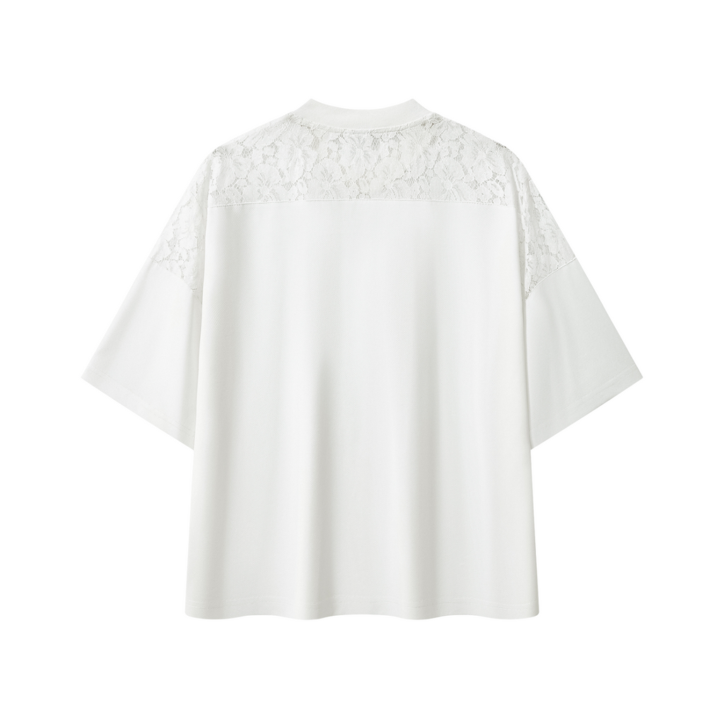 Unisex Artificial Lace and Vines  V-Neck T-Shirt