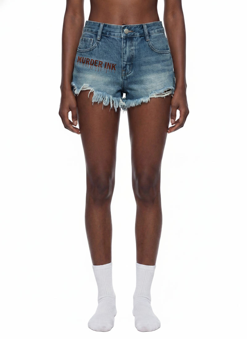 Women's Murder Ink Vintage Denim Shorts