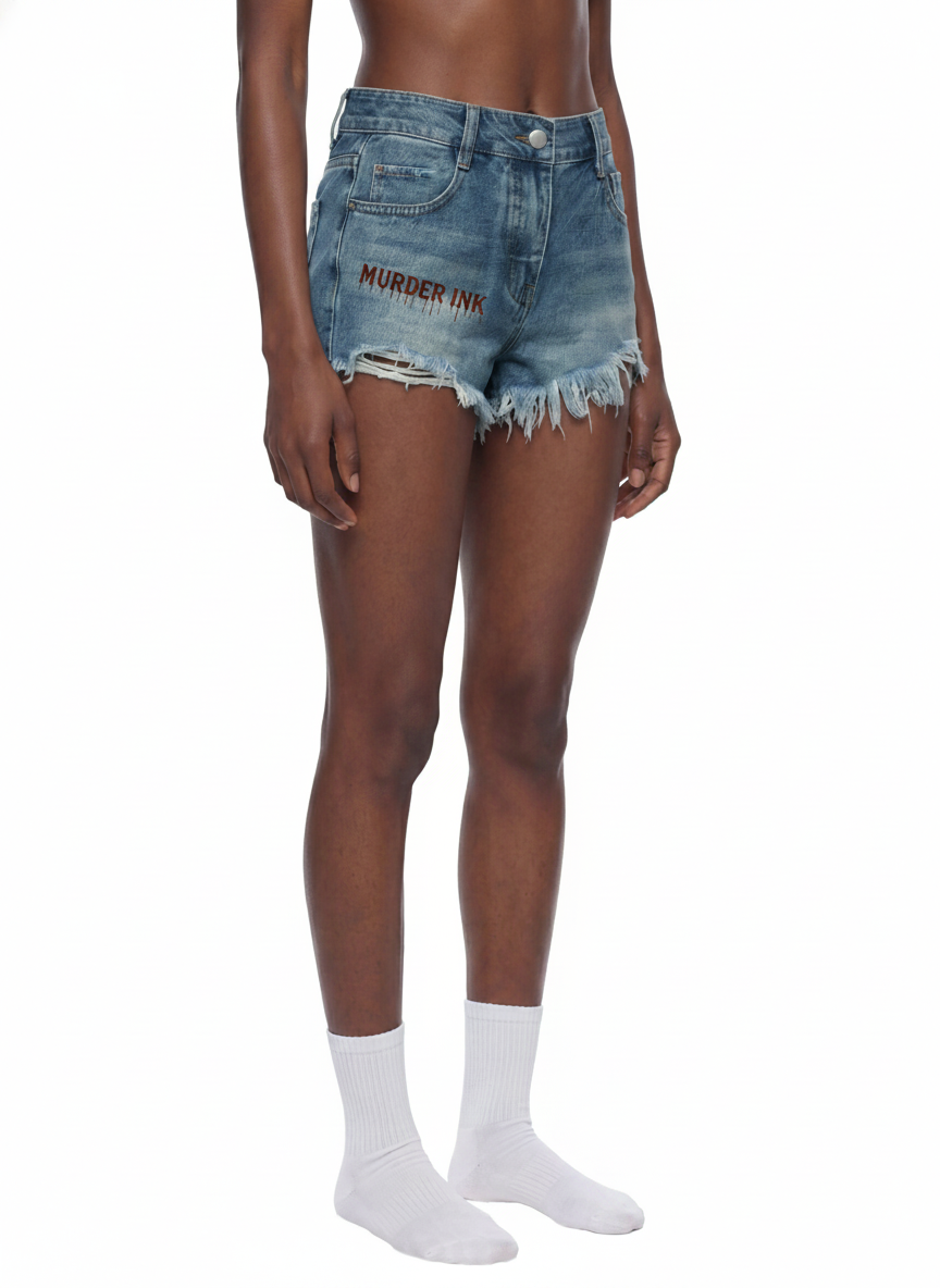 Women's Murder Ink Vintage Denim Shorts