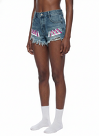 Women's Vintage Wash Raw Hem Denim Shorts