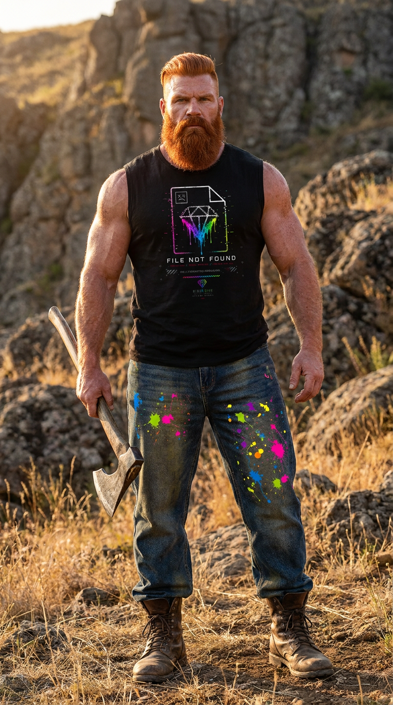 Men's Sleeveless File Not Found Cotton Tank Top