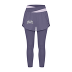 Women's Artificial Athletics Paneled High Waisted Yoga Leggings