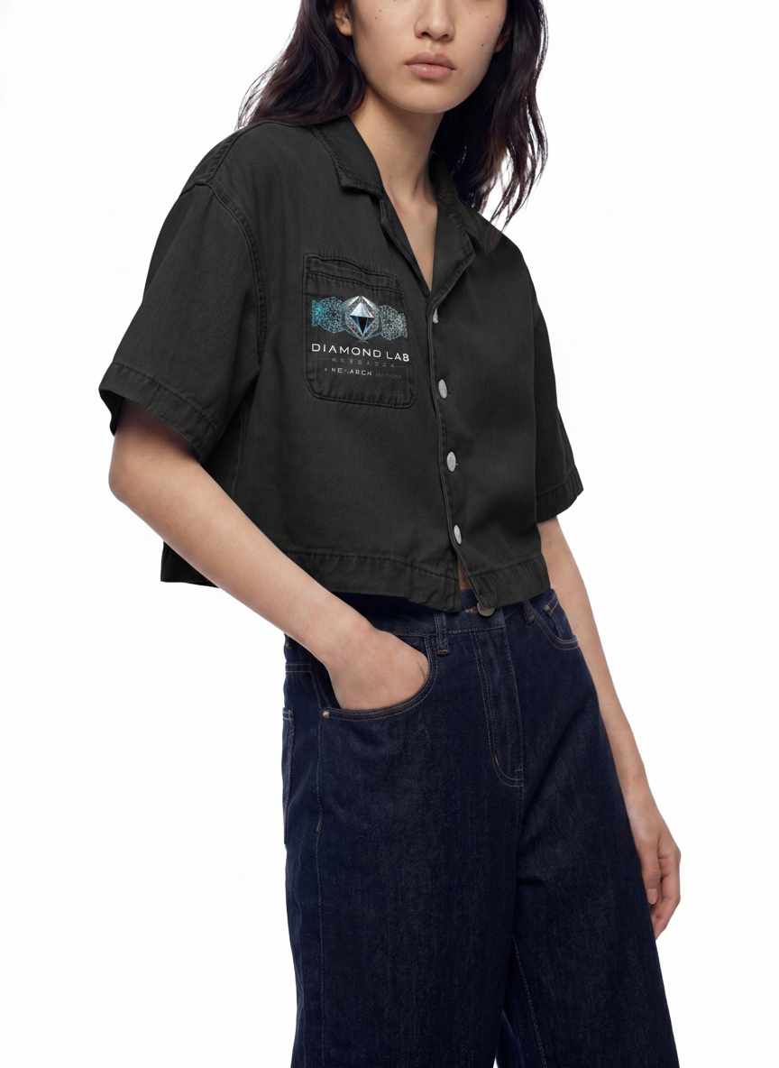 Women's Vintage Diamond Labs Research Cropped Shirt