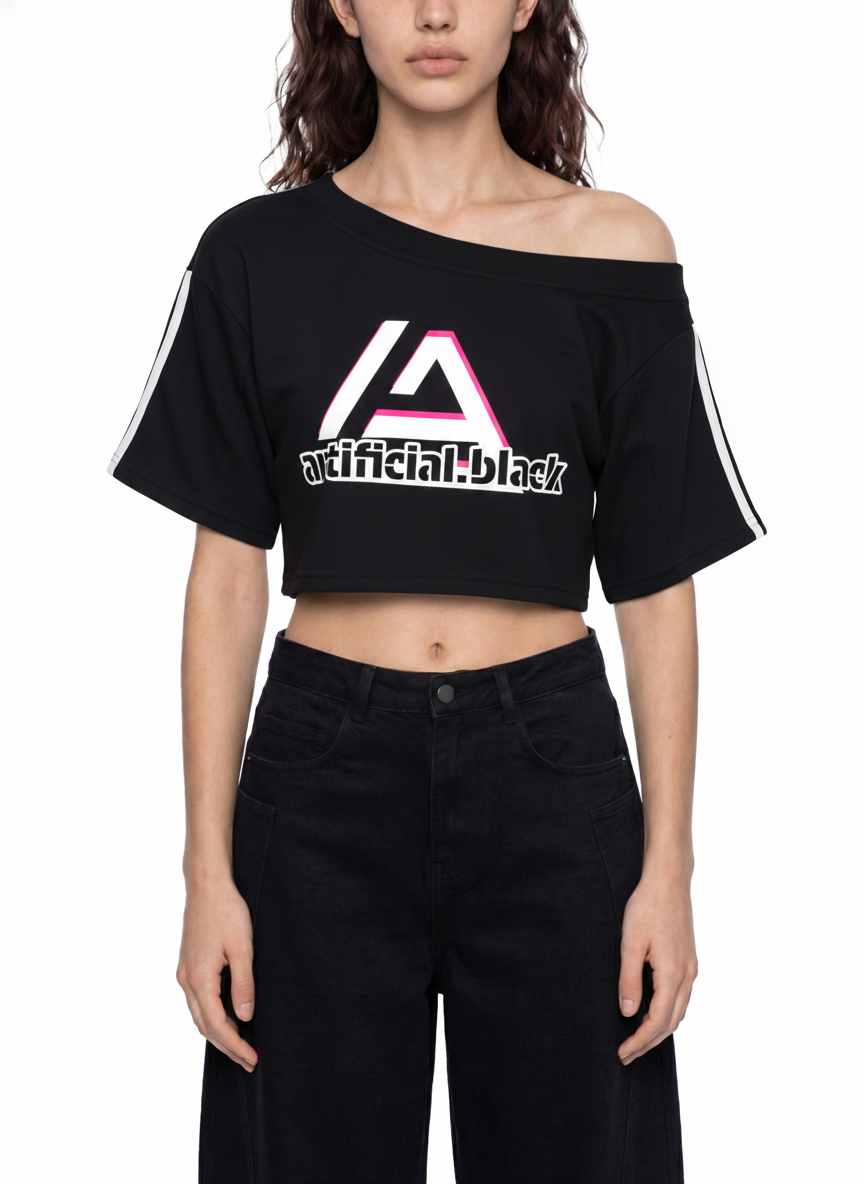 Women's Off-the-Shoulder Crop T-Shirt