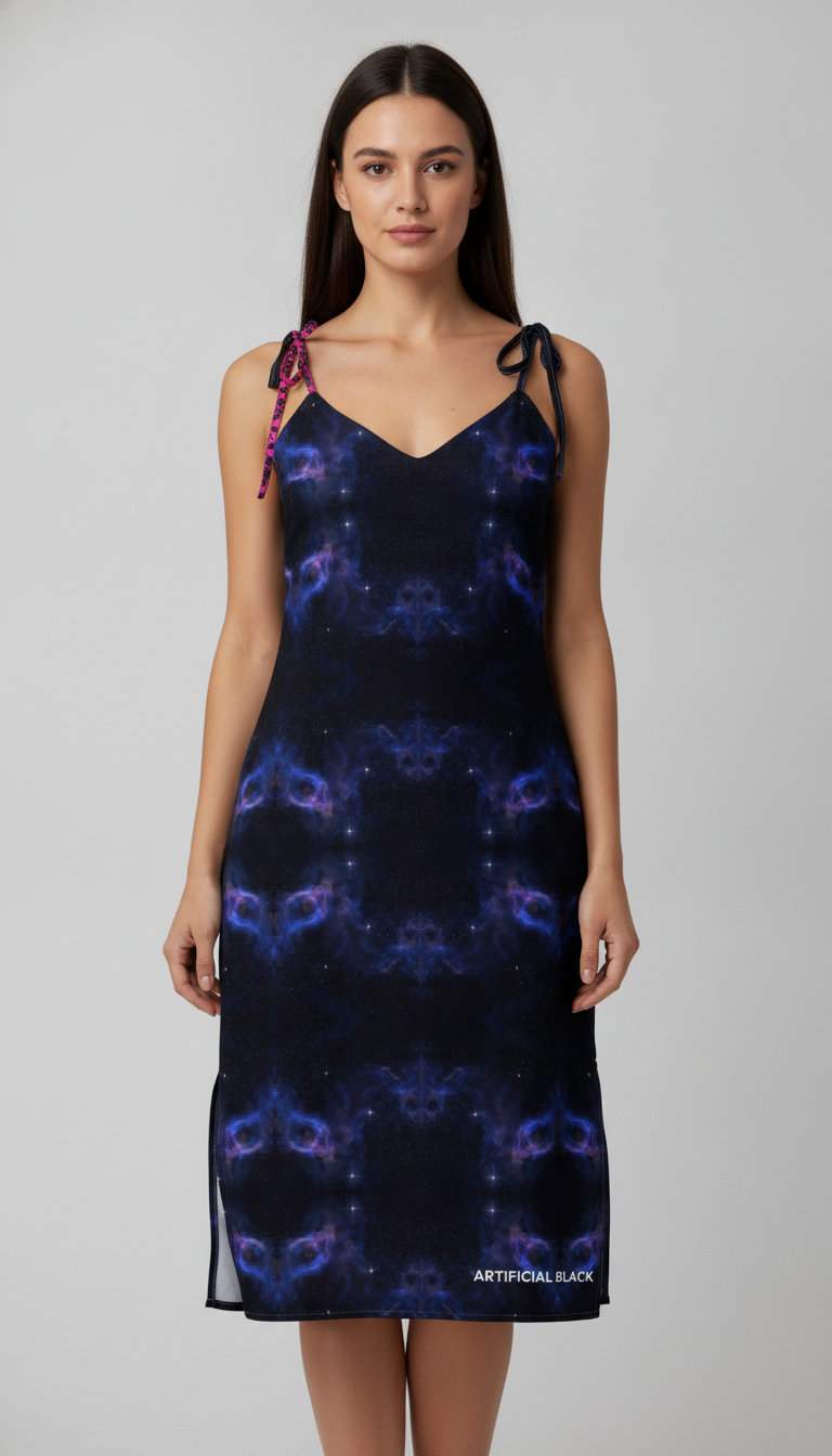Tie-strap midi dress
