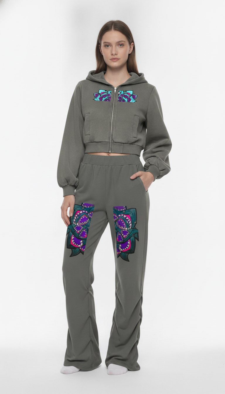 Women’s Vintage Wash Full Zip Sharkollidescope Hoodie
