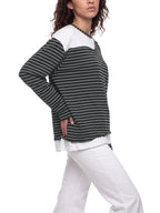 Unisex Striped Panel Sands Of Time Boxy Long Sleeve T