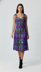 Tie-strap midi dress