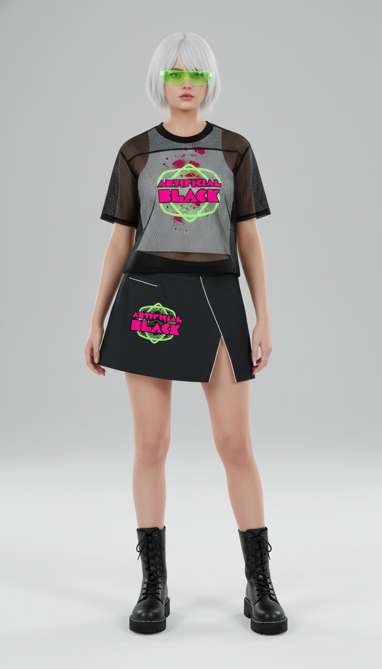 See-through Boxy Net T-Shirt