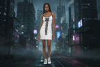 Women's Color Block Mini Dress