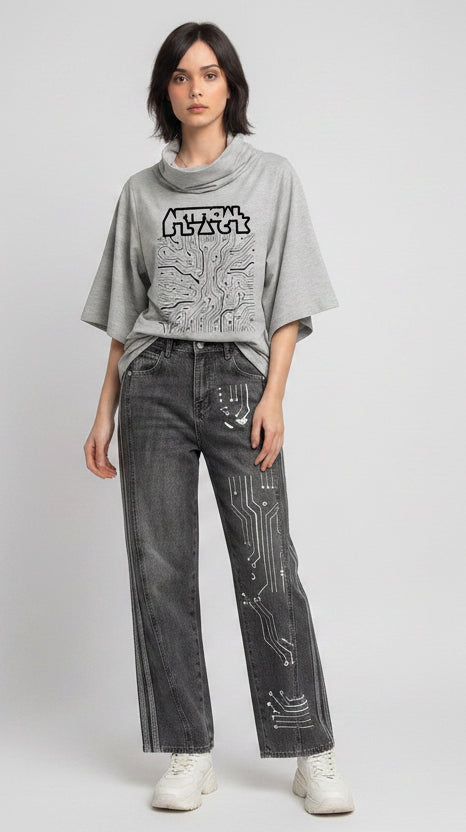 Women’s Wide Leg Digital Denim