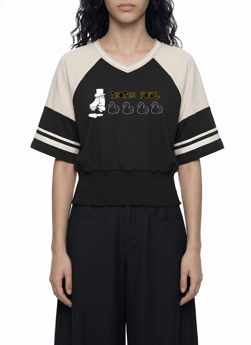 Women's Color Block Ruched T-Shirt