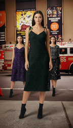 Tie-strap midi dress