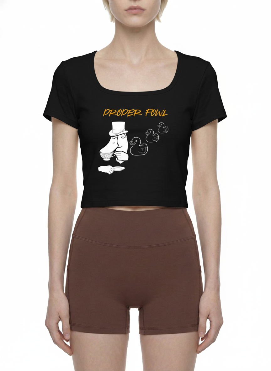 Women's Square Neck Crop T-Shirt