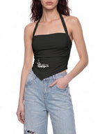 Time Vines Halter Neck Yoga Tank Top