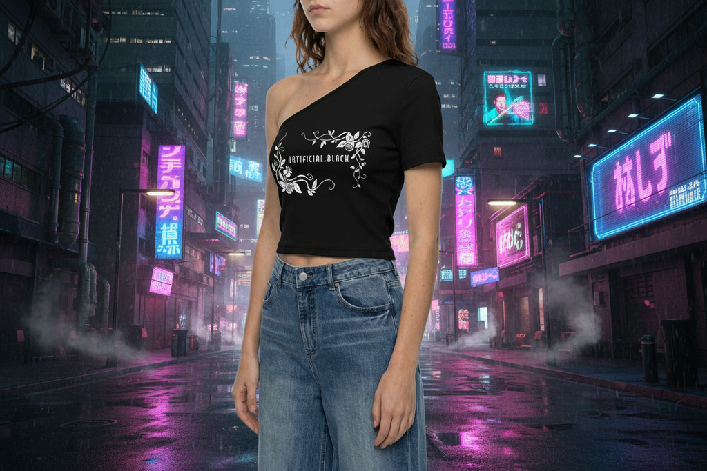 Women's One-Shoulder Crop T-Shirt