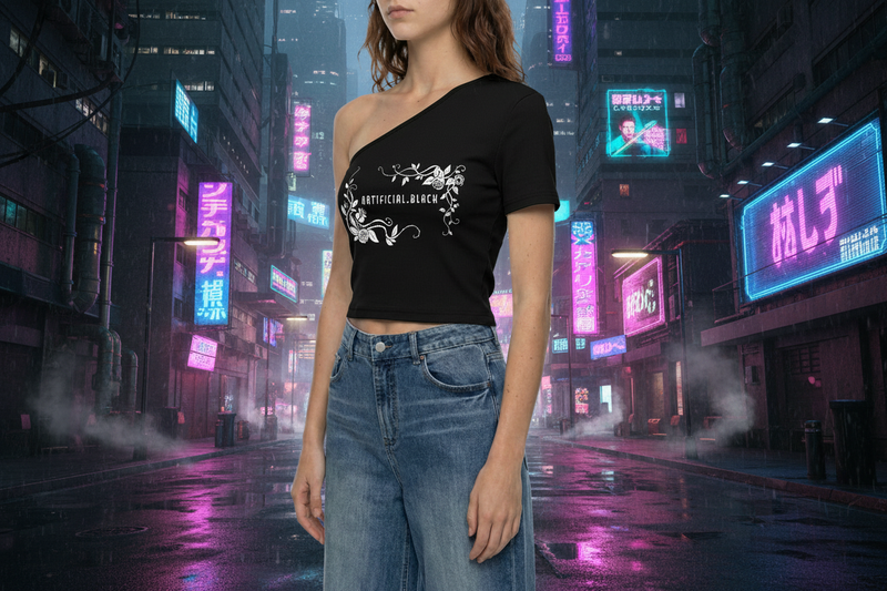 Women's One-Shoulder Crop T-Shirt