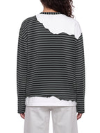Unisex Striped Panel Sands Of Time Boxy Long Sleeve T