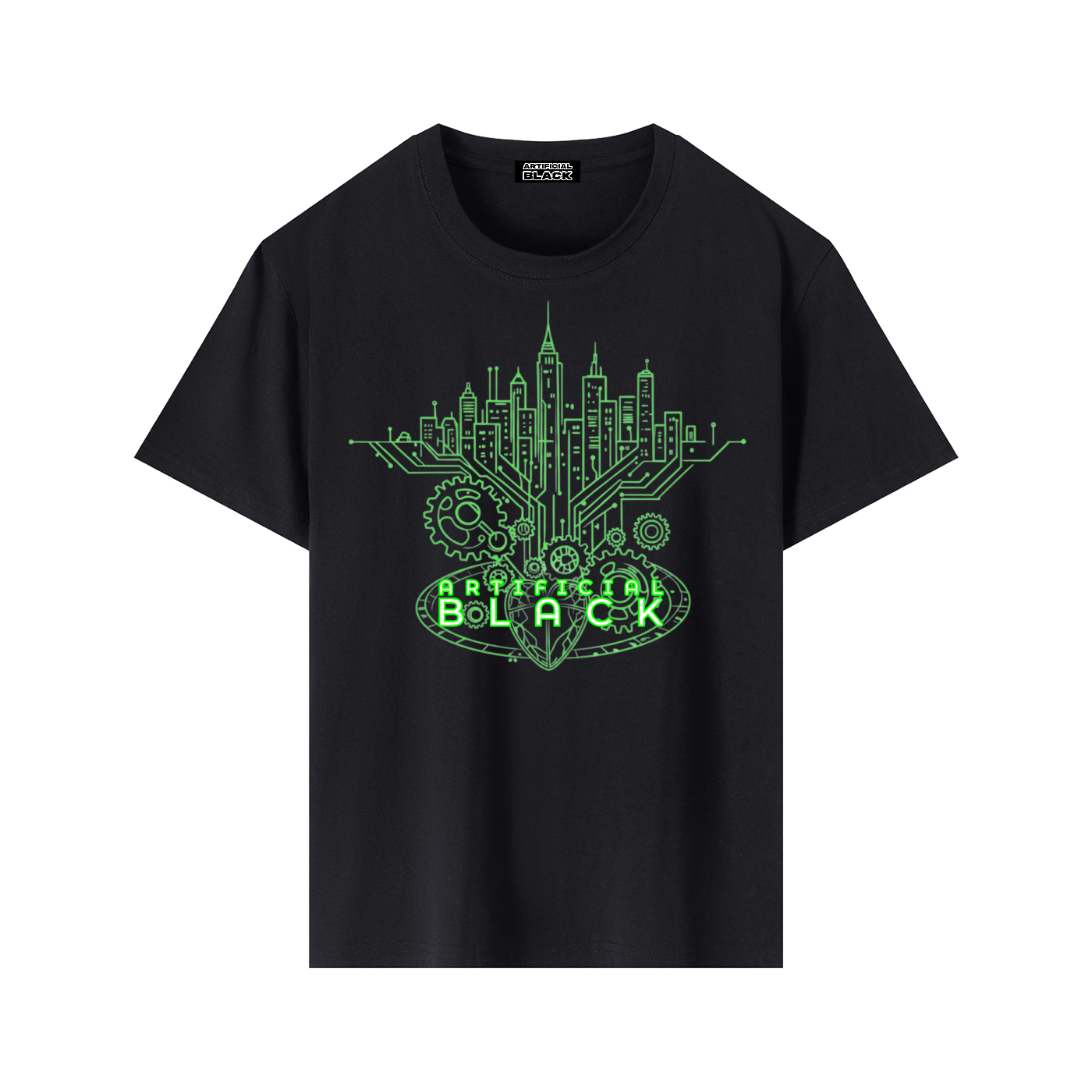 Digital Neon Diamond Cut T