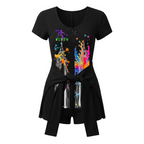 Women's Activated Antimatter Dual-Function Cape Tie-Waist Romper