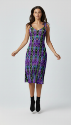 Tie-strap midi dress