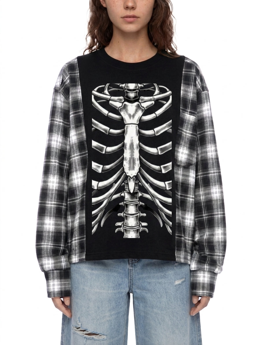 XRay Vision Plaid Long Sleeve T-Shirt