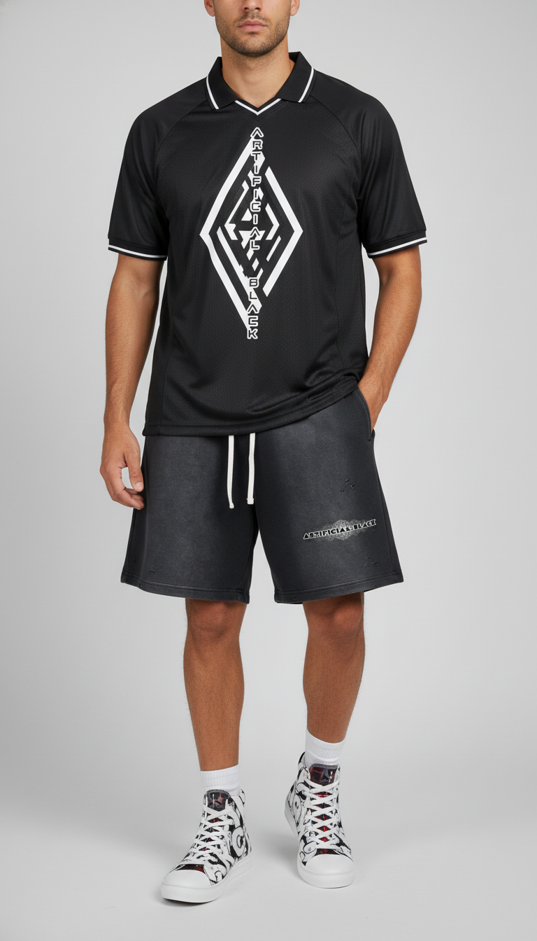 Striped V-Neck Soccer Jersey